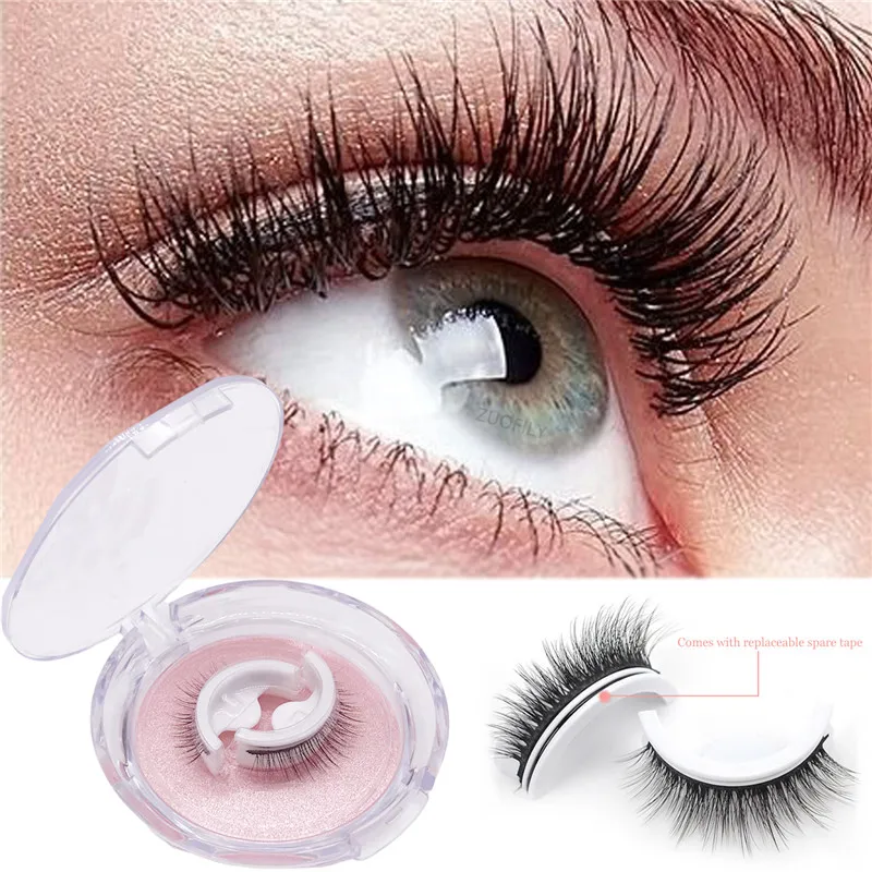 

Reusable 3D Self Adhesive Eyelashes Makeup Natural Long Thick Look False Fake Eye Lashes Glue-free Self-adhesive False Eyelashes