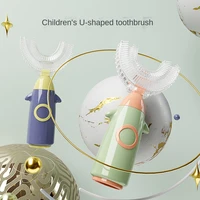children u shaped silicone toothbrush manual cleaning toothbrush with soft bristles 1 8y