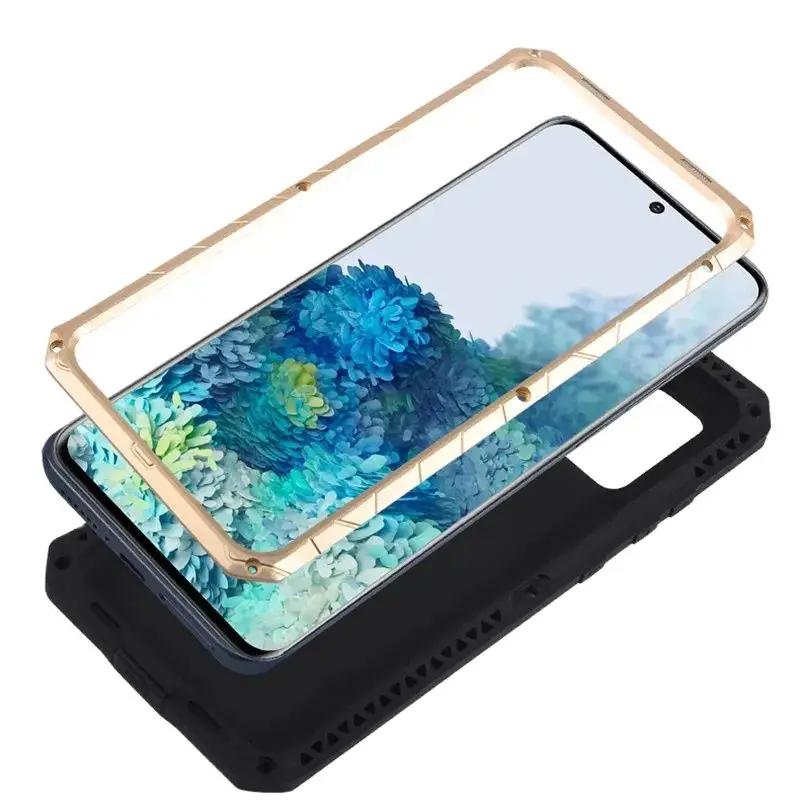 Imatch Роскошный чехол для Samsung Galaxy S20 S21 Fe жесткий алюминиевый металлический