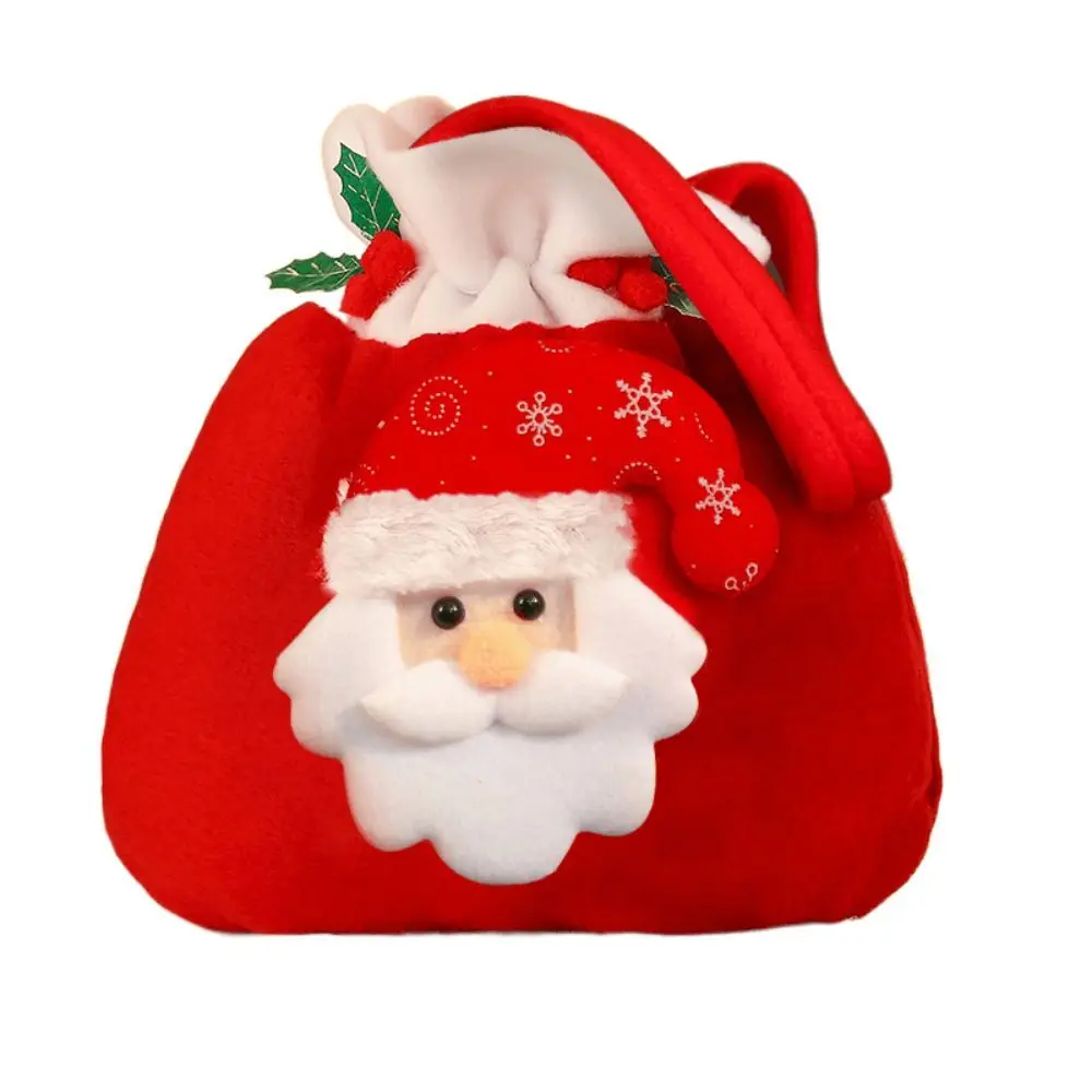 

Kids Drawstring Pouch Party Decor Exquisite Happy Christmas Candy Bag Peace Fruit Sack Xmas Gifts Bag Handbag