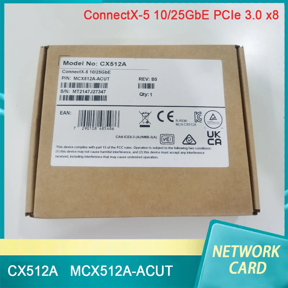 Фото Сетевая карта NIC CX512A MCX512A-ACUT ConnectX-5 10/25GbE PCIe 3.0 x8 с двумя портами №1