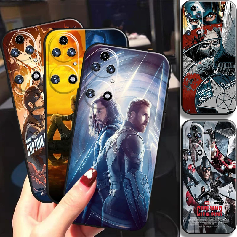 

Captain America Winter Soldier For Huawei P50 P40 P30 P20 Pro Lite 5G P Smart Z 2019 2021 Phone Case Ultra-Thin Carcasa Back