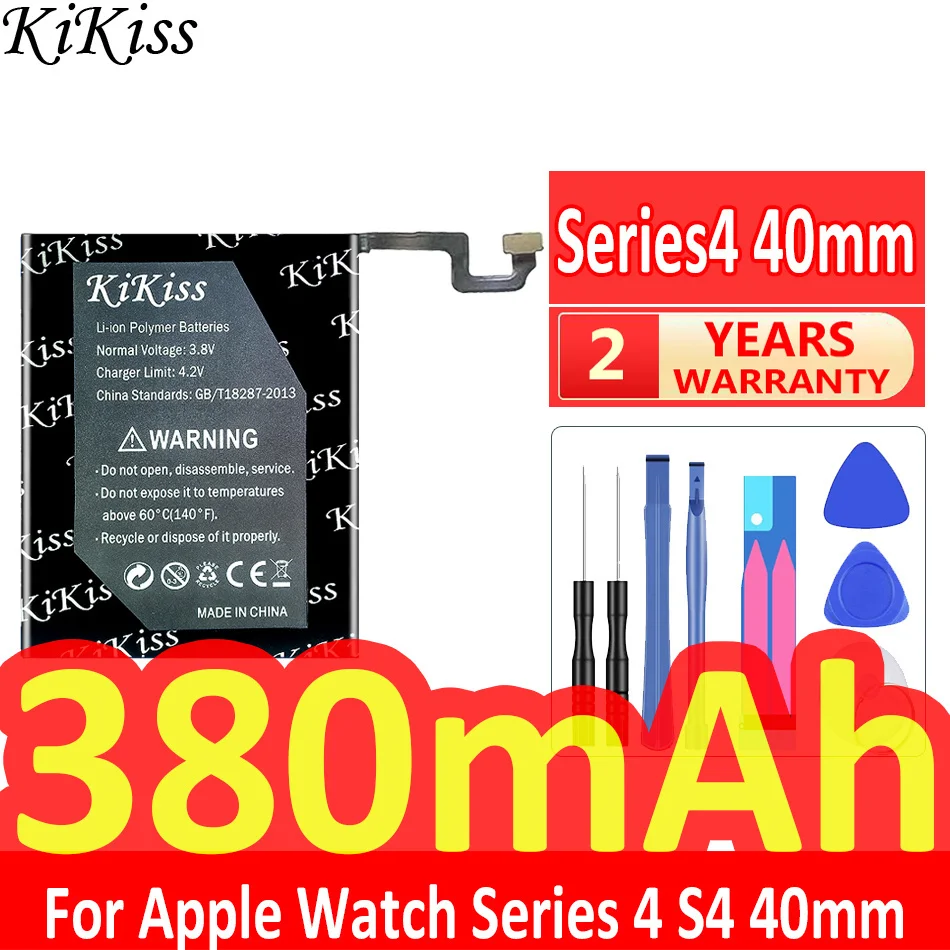 

Мощная батарея 380 мАч KiKiss серии 4 для Apple Watch серии 4 S4 40 мм