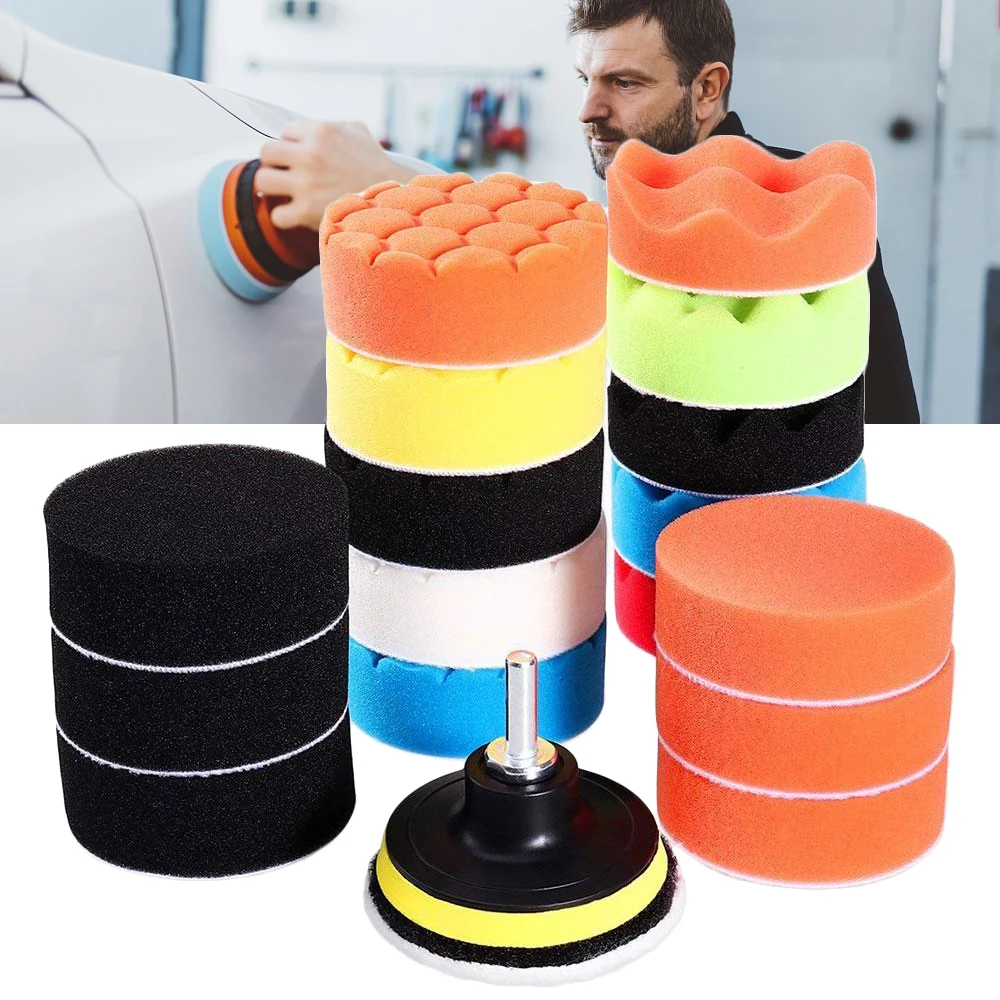 

Car Polishing Sponge Pad Car Wax Polish Foam Pad Buffer Kit Polishing Machine Pads for Removes Scratches Auto Accessories