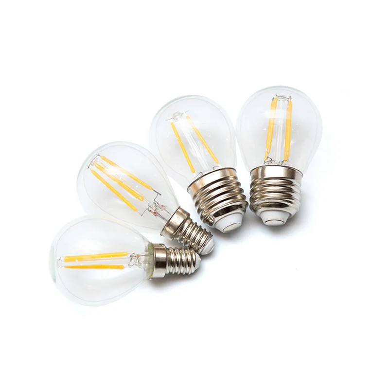 

1-100PCS/Dimmable E14 E27 LED Light Bulb 2W 4W 6W G45 COB Vintage Filament Lamp 220V 240V Edison Glass Ball Bulb Home Decor