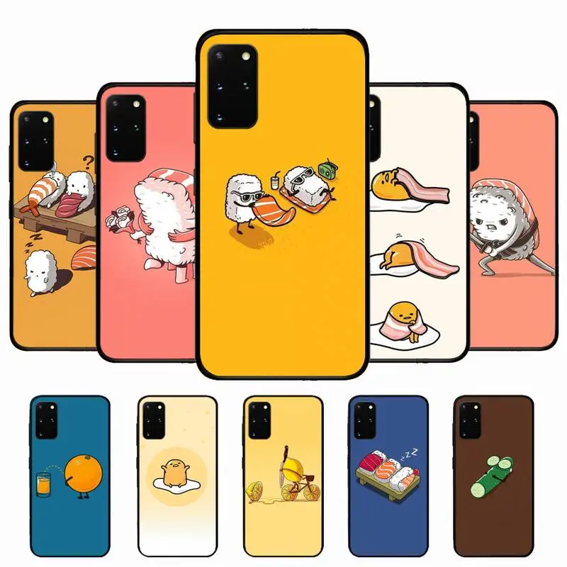 

Funny Cartoon Food Egg Biscuits Phone Case for Samsung S10 21 20 9 8 plus lite S20 UlTRA 7edge