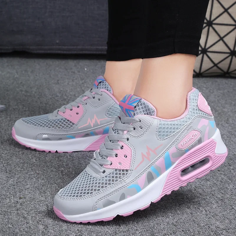 Весенне-летние модные женские повседневные кроссовки с дышащей воздушной сеткой