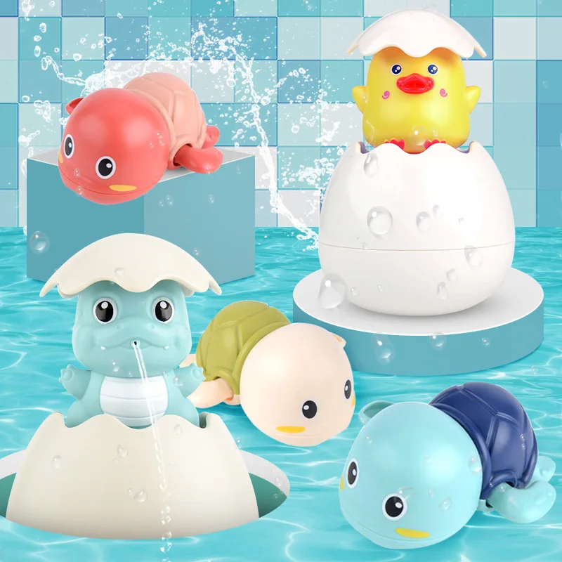 

TR Baby bath toy bath dinosaur bath egg baby child spray water ducklings yellow duck shower