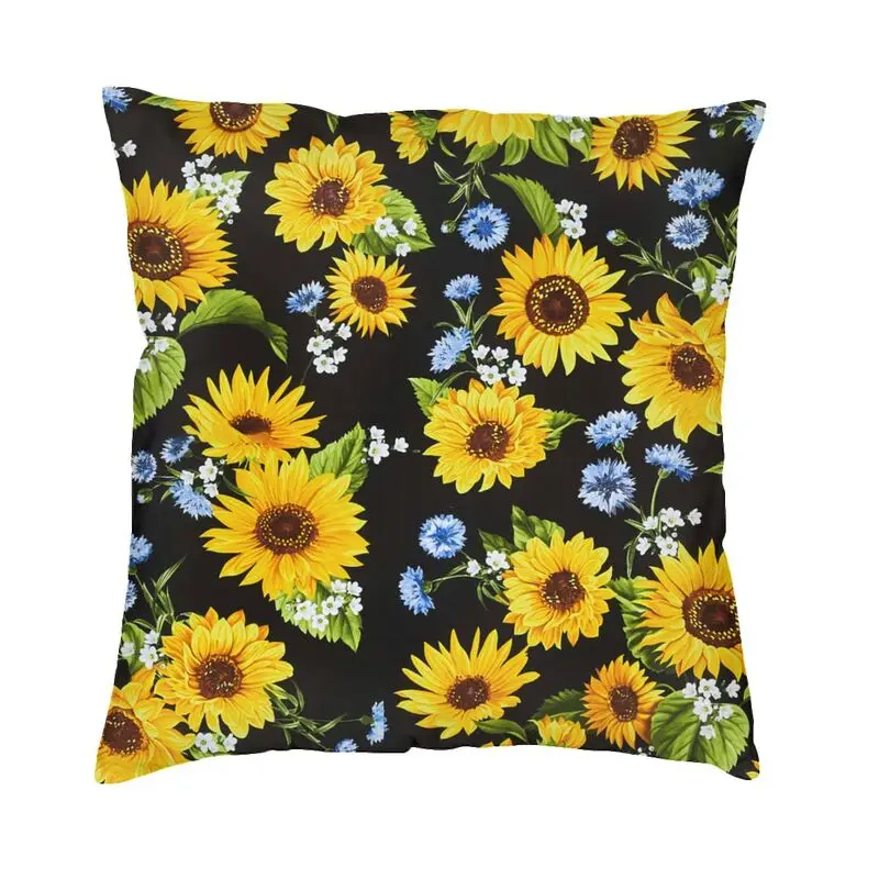 

Наволочки для подушек с подсолнухами и маргаритками, чехол для дивана, гостиной с цветочным рисунком, квадратная наволочка для подушки, 40x40 ...