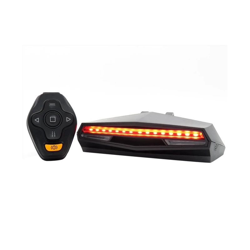 

Hot AD-Mountain Bike Wireless Remote Control Tail Light With Turn Signal Rechargeable Super Bright Safety Warning Tail Light