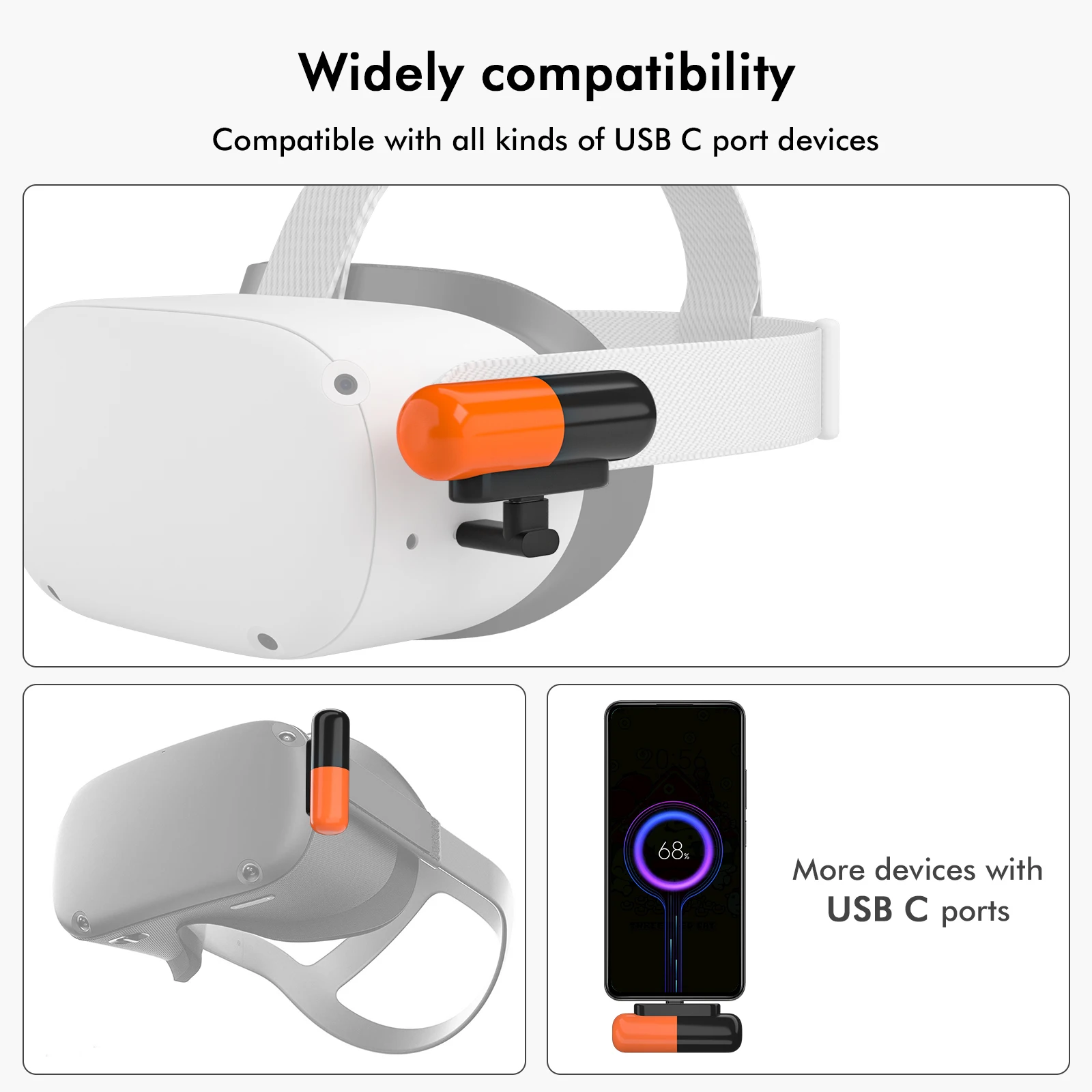5000 мАч Внешний аккумулятор для Oculus Quest 2 Capsule VR аксессуары очков power bank портативный
