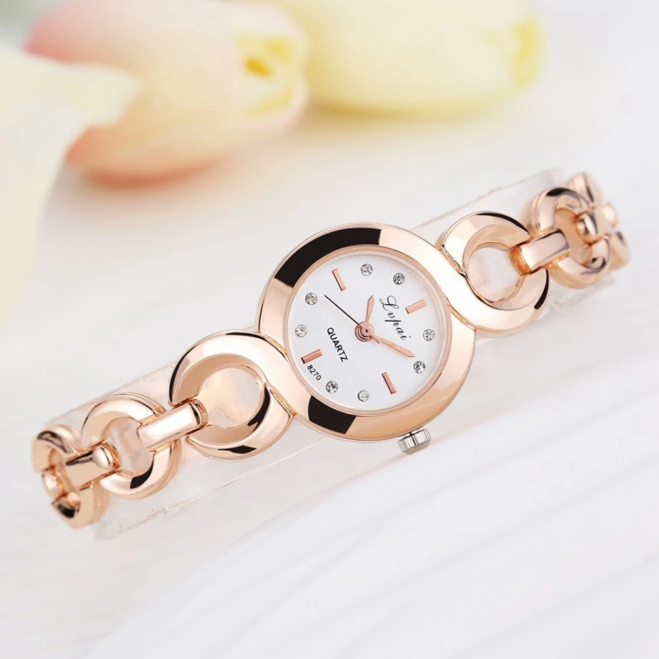 

Lvpai Brand Fashion Bracelet Watch Women Alloy Luxury Watch Quartz Wristwatch Classic Gold Ladies Casual Business Watch