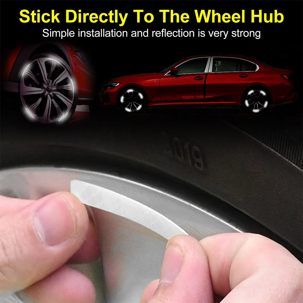 

20X Reflective Car Wheel Rim Decal Sticker For Car Motorcycle Bike Accessories Reflective Sticker
