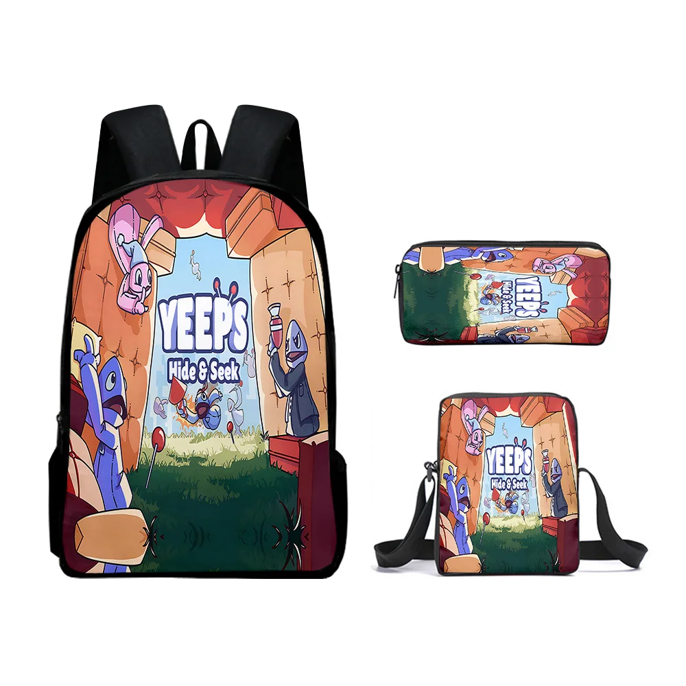 Фото Хип-хоп Yeeps Hide and Seek 3D принт 3 шт./компл. школьные сумки для ноутбука рюкзак наклонная сумка через плечо пенал №3