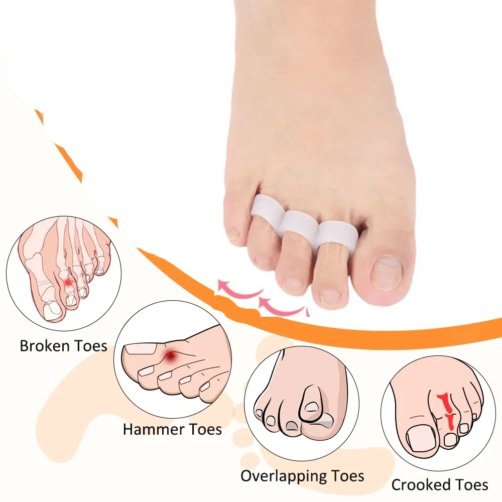 180 шт. = 90 пар, силиконовый выпрямитель для пальцев