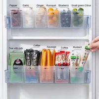 fridge food classified storage box 2pcs transparent plastic kitchen organizer for refrigerator seasoning bag storage container