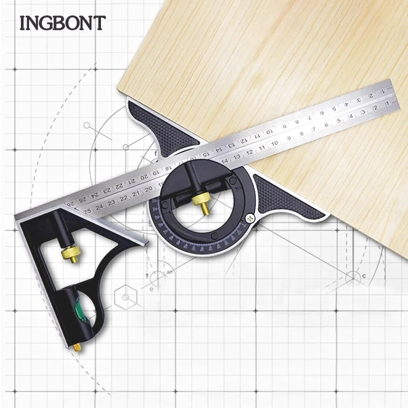 

3 In1 Adjustable Ruler Multi Combination Square Angle Finder Angle Ruler Engineers Angle Ruler Protractor Measuring Tools Set