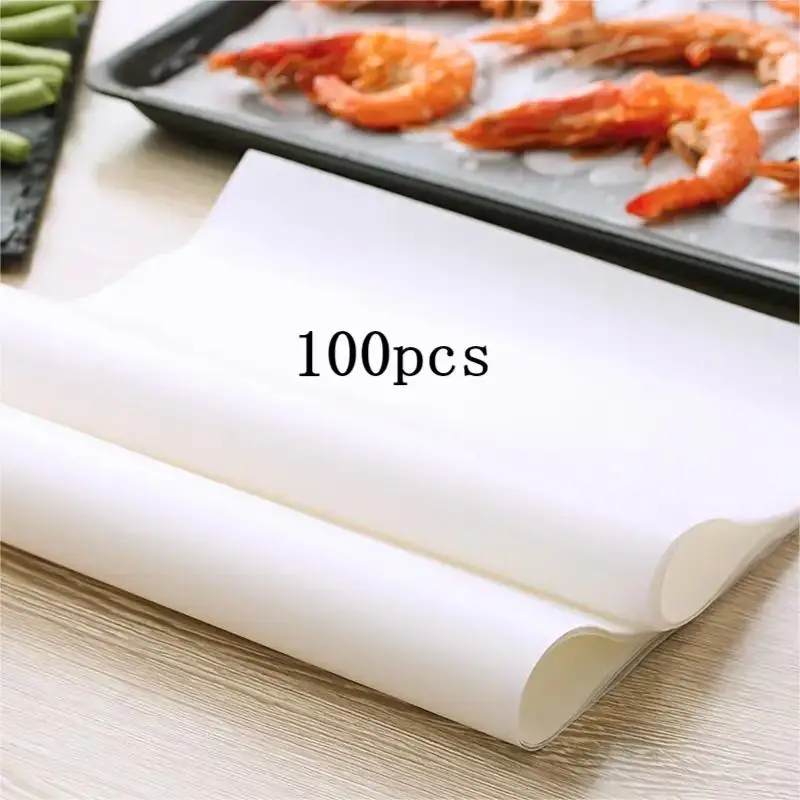 100 листов для выпечки пергамента белая антипригарная бумага 30 х40 дюймов готовки