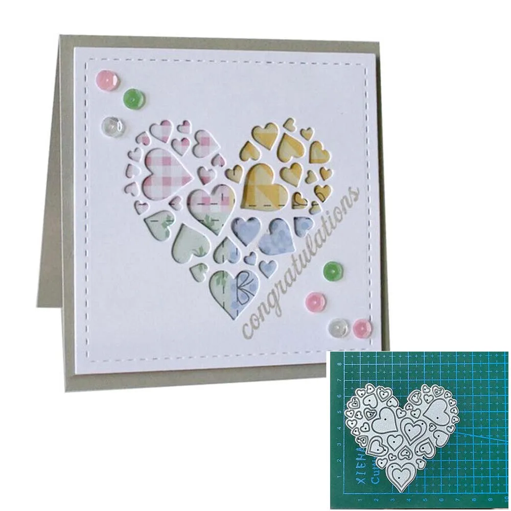 Металлические штампы для скрапбукинга в форме сердца и птиц изготовления