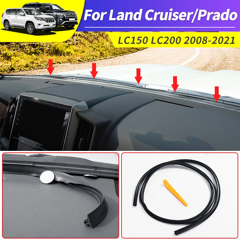 

center console Sealing Strip For Toyota Land Cruiser 200 LC200 Prado 120 150 LC120 LC150 2003-2022 2021 2020Interior Accessories
