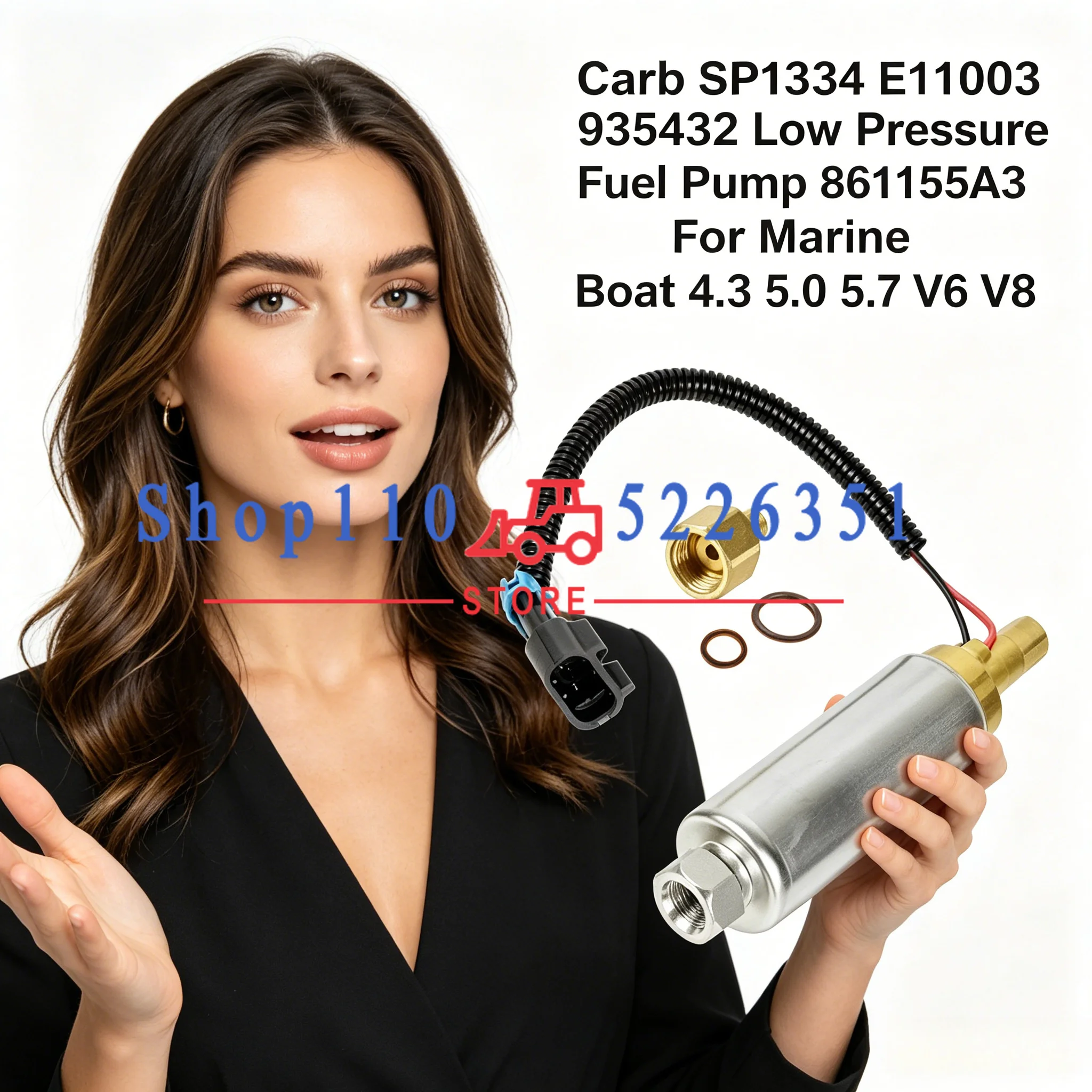 Фото Топливный насос низкого давления Carb SP1334 E11003 935432 861155A3 для морских судов 4.3 5.0 5.7 V6 V8 №1
