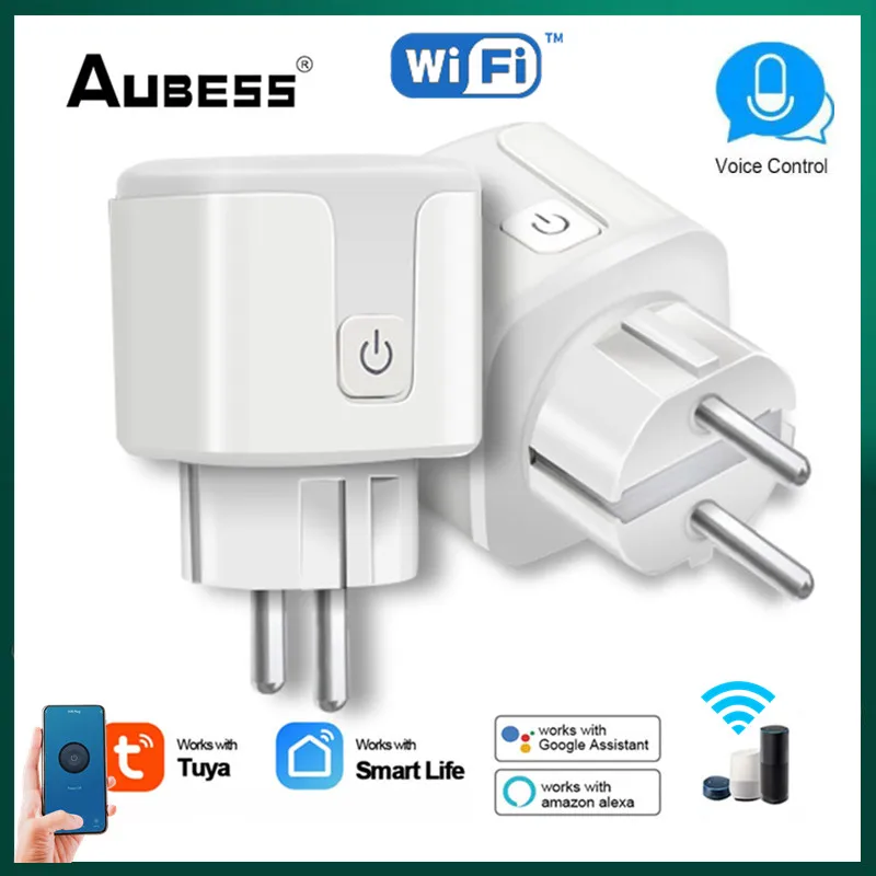 

16A Wifi Smart Plug EU Plug Wireless Socket Timer Outlet Tuya Smart Life App Remote Voice Control Works With Alexa Google Home