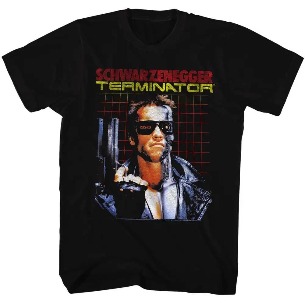 Черная футболка Terminator Grid для взрослых