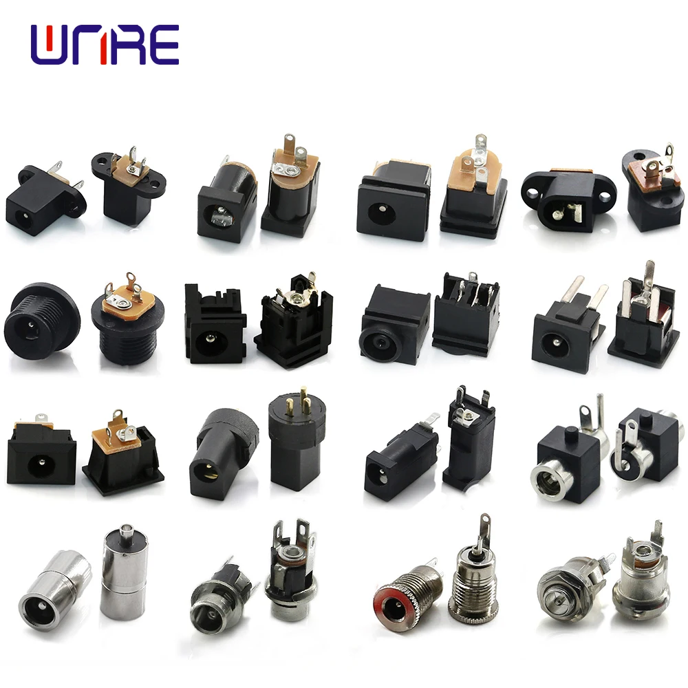 

10/20PCS DC-012 015 021 099 Vertical Series DC Power Jack 5.5x2.1mm 5.5*2.5mm Female Plug Socket Adapter Panel Mount Connector