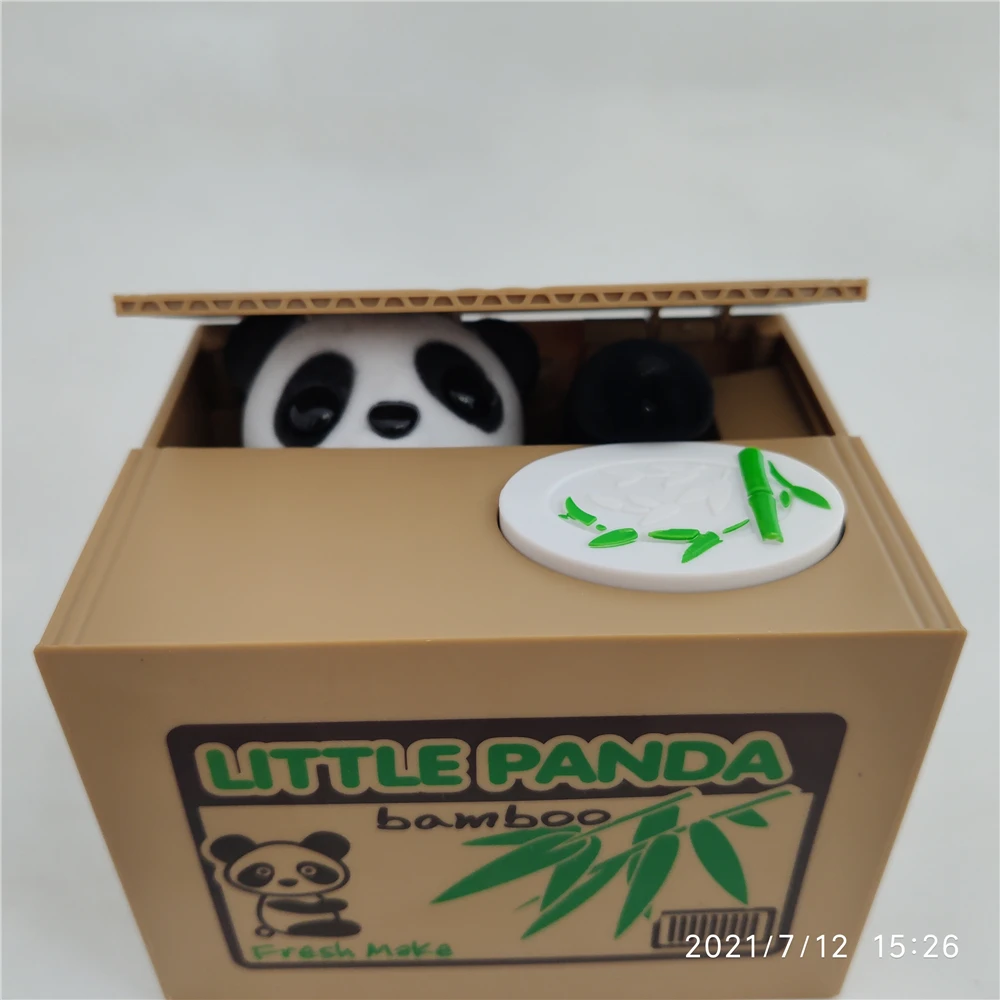 

Cat money bank panda Thief Money boxes toy piggy banks money boxes Automatic Stole Coin Piggy Bank Money Saving Box