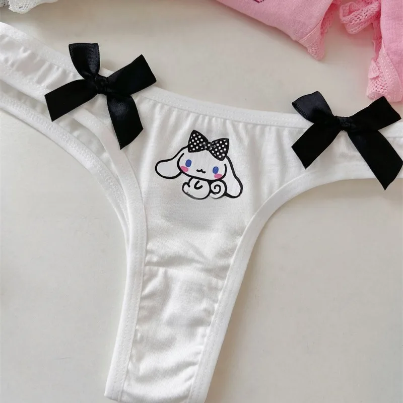 Женские сексуальные стринги Sanrio Hello Kitty брифы блестящие женские нижнее белье