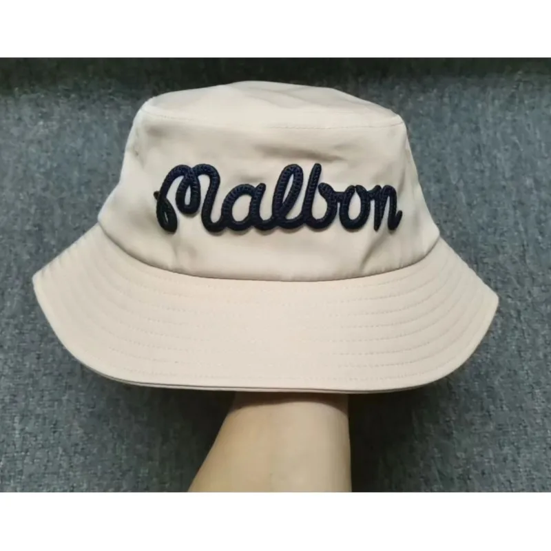 Cotton Style Golf Bucket Hat Couple Khaki Golf Hat with Adjustable Wind Rope Unisex