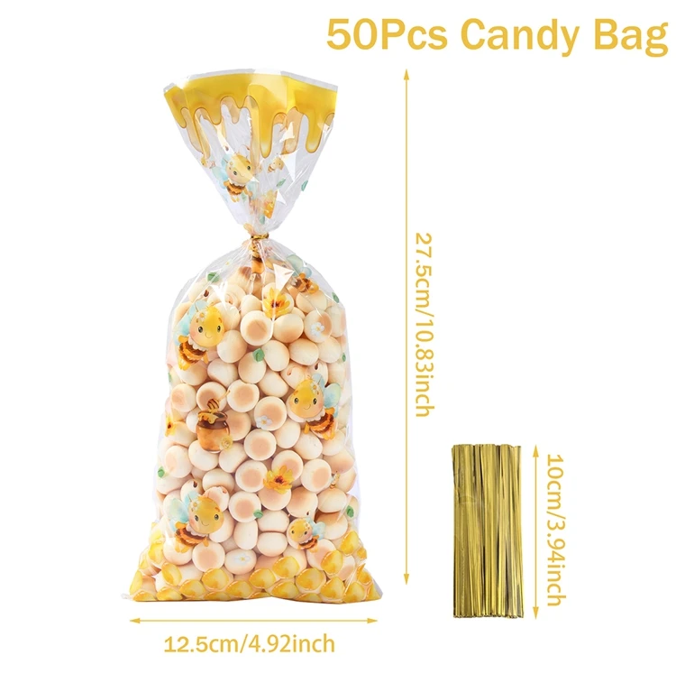 Прозрачные пакеты для конфет в форме пчелы Staraise