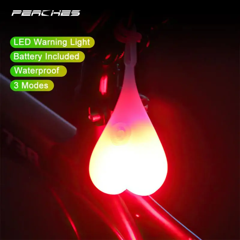 

Bicycle Lights Rear Color Silicone Bike Bicycle Back Rear Taillight Cycling LED Light Heart Ball Egg Lamp Bicycle Accessories