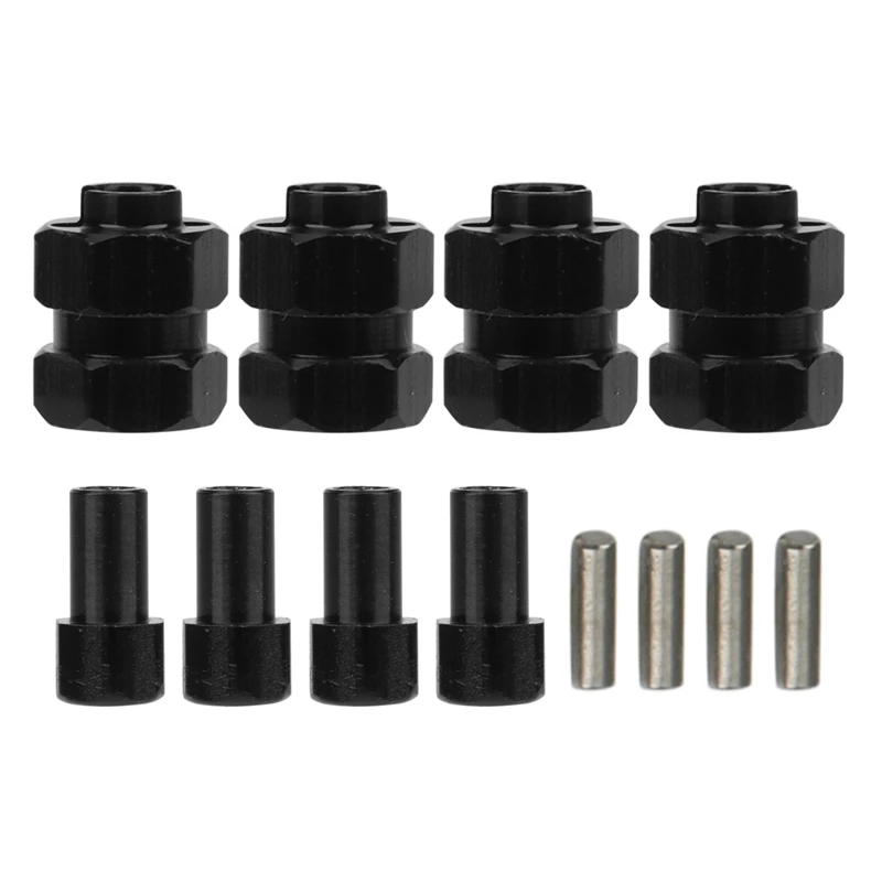 

4 шт., металлические удлиненные шестигранные ступицы 7 мм + 4 мм для AXIAL SCX24 90081 AXI00001 1/24 RC Гусеничный автомобиль, обновленные детали