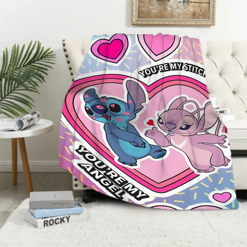 

Lilo Cartoon S-Stitch Baby Blanket Sofa Blankets for Decorative Sofa Summer Comforter Fluffy Soft Blankets & Throws Furry Throw