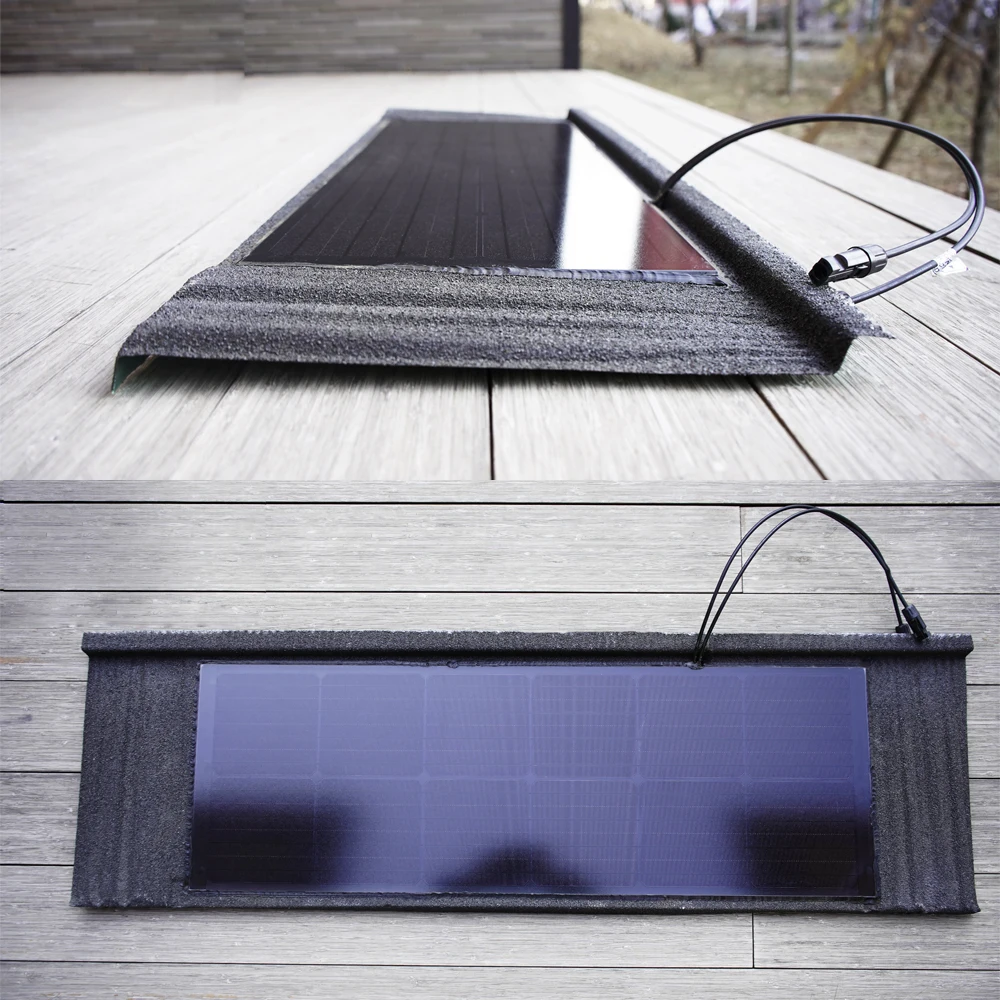 Фото Оптовая продажа BIPV Солнечные крыши Черепицы Фотоэлектрические плитки Солнечная система Крыша Кирпич Внесетое строительное решение Солнечная энергия №3