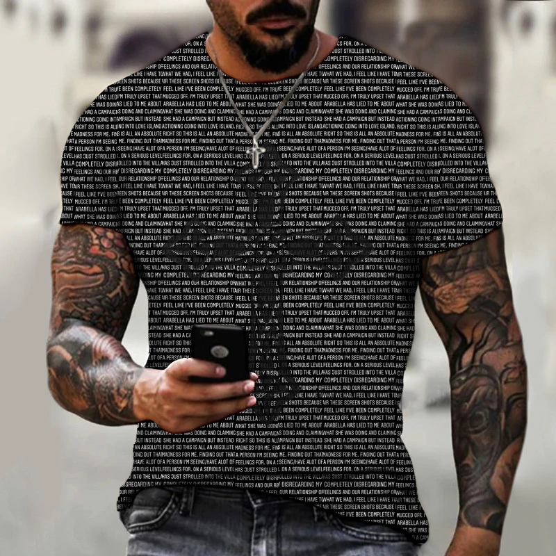 

2022 Men's New Fashion Trend 3D Printing Cross Pattern Round Neck Short Sleeve Outer T-Shirt XS-5XL