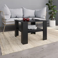 coffee table black 60x60x42 cm chglomerated