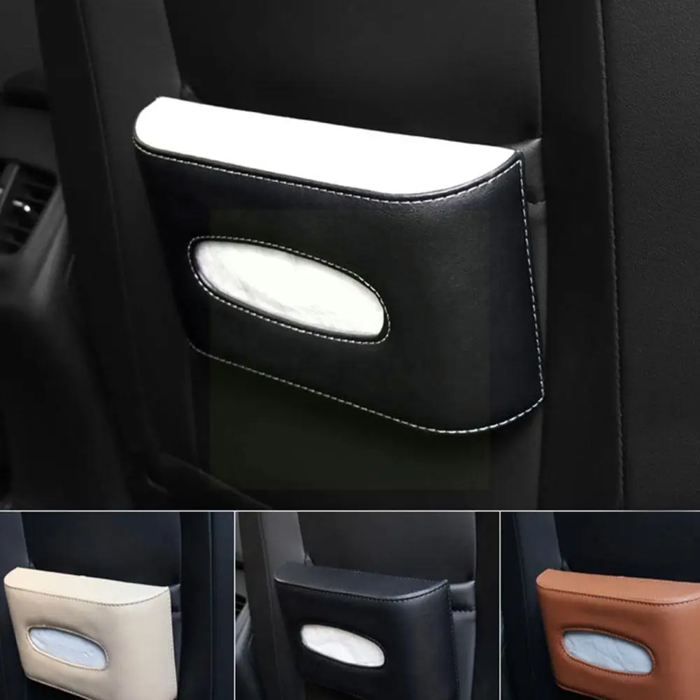 

Car Tissue Box Car Visor Leather Tissue Holder Decor Auto Accessories Auto Stuff Tissue Storage Car Box Decoration Inte F3o6