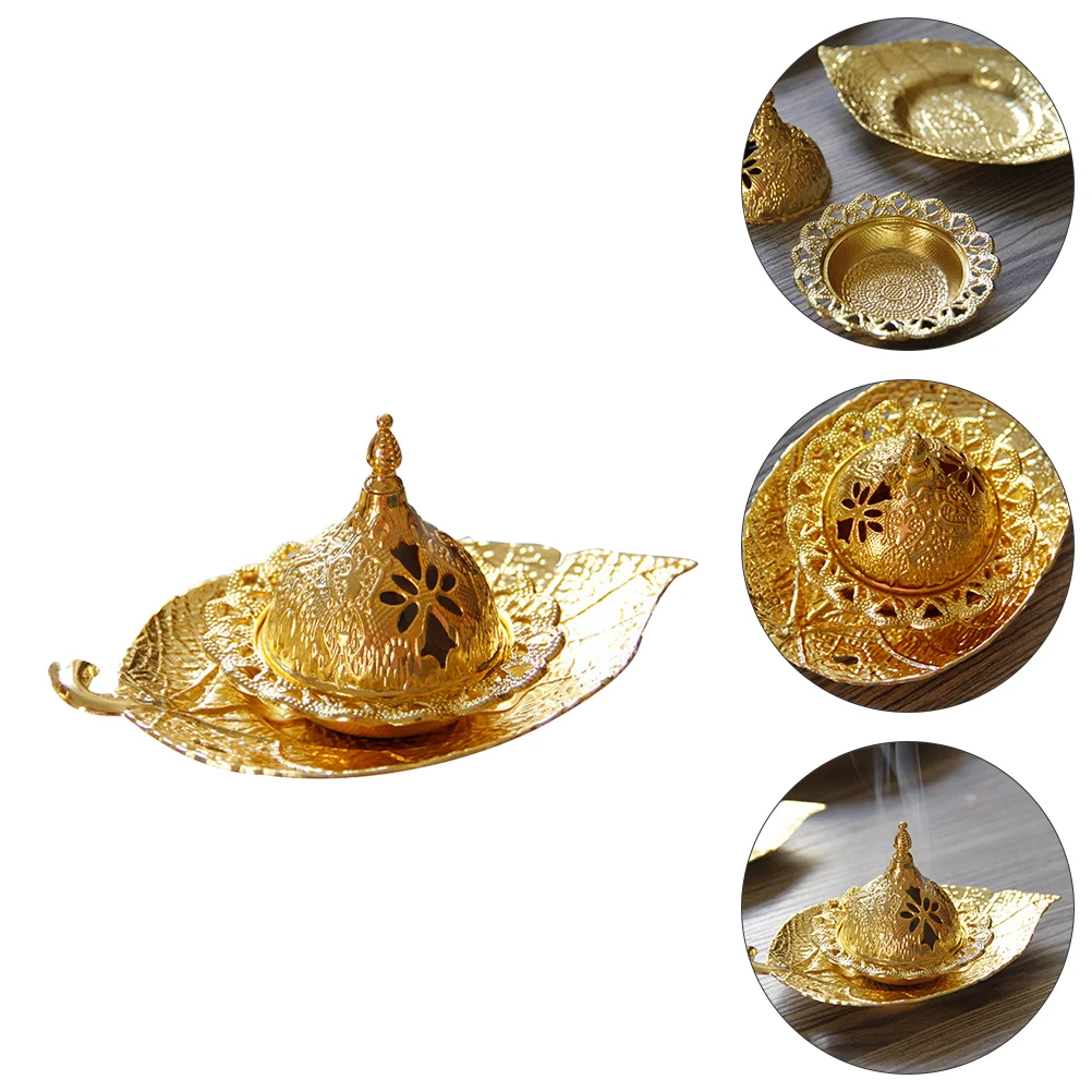 

Holder Burner Eid Ramadan Censer Aroma Vintage Diffuser Arabian East Middle Mubarak Frankincense Catcher Party Bakhoor Ash