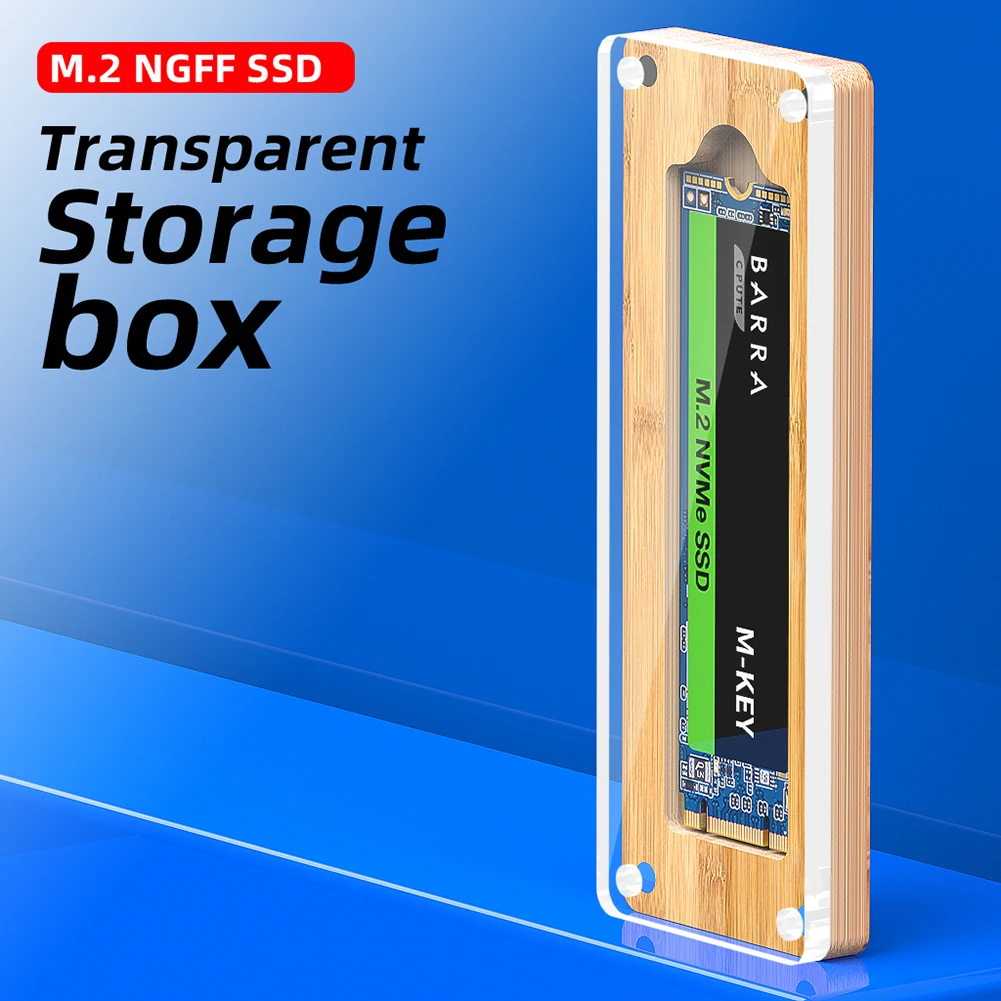 

Прозрачный чехол для жёсткого диска M.2 SATA NVMe, переносной Магнитный Корпус для жёсткого диска, внешний корпус для жёсткого диска M.2 (22x30-80 мм)
