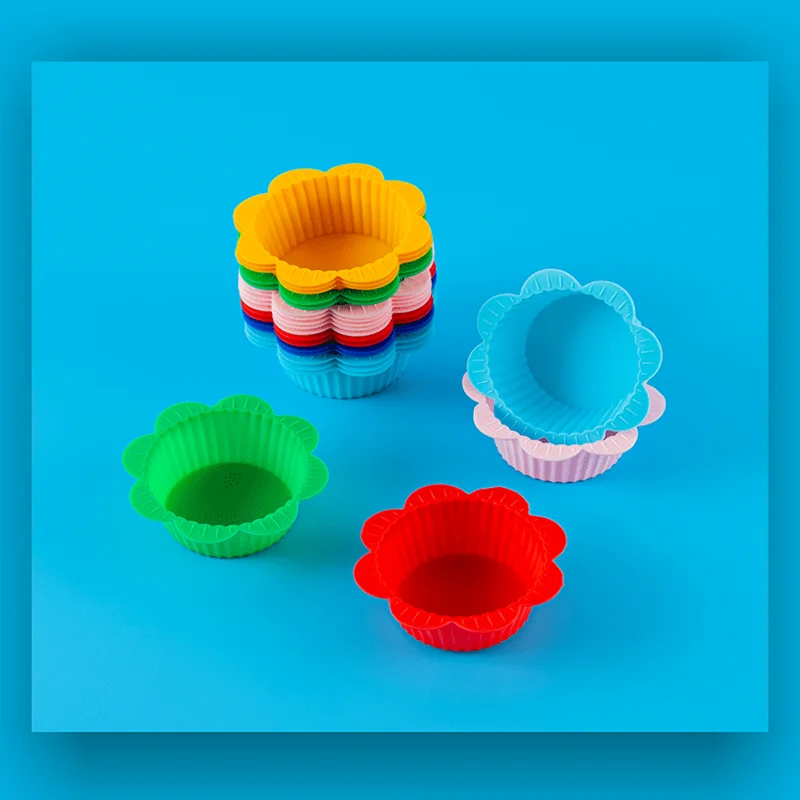 12 шт. силиконовые чашки для выпечки кексов