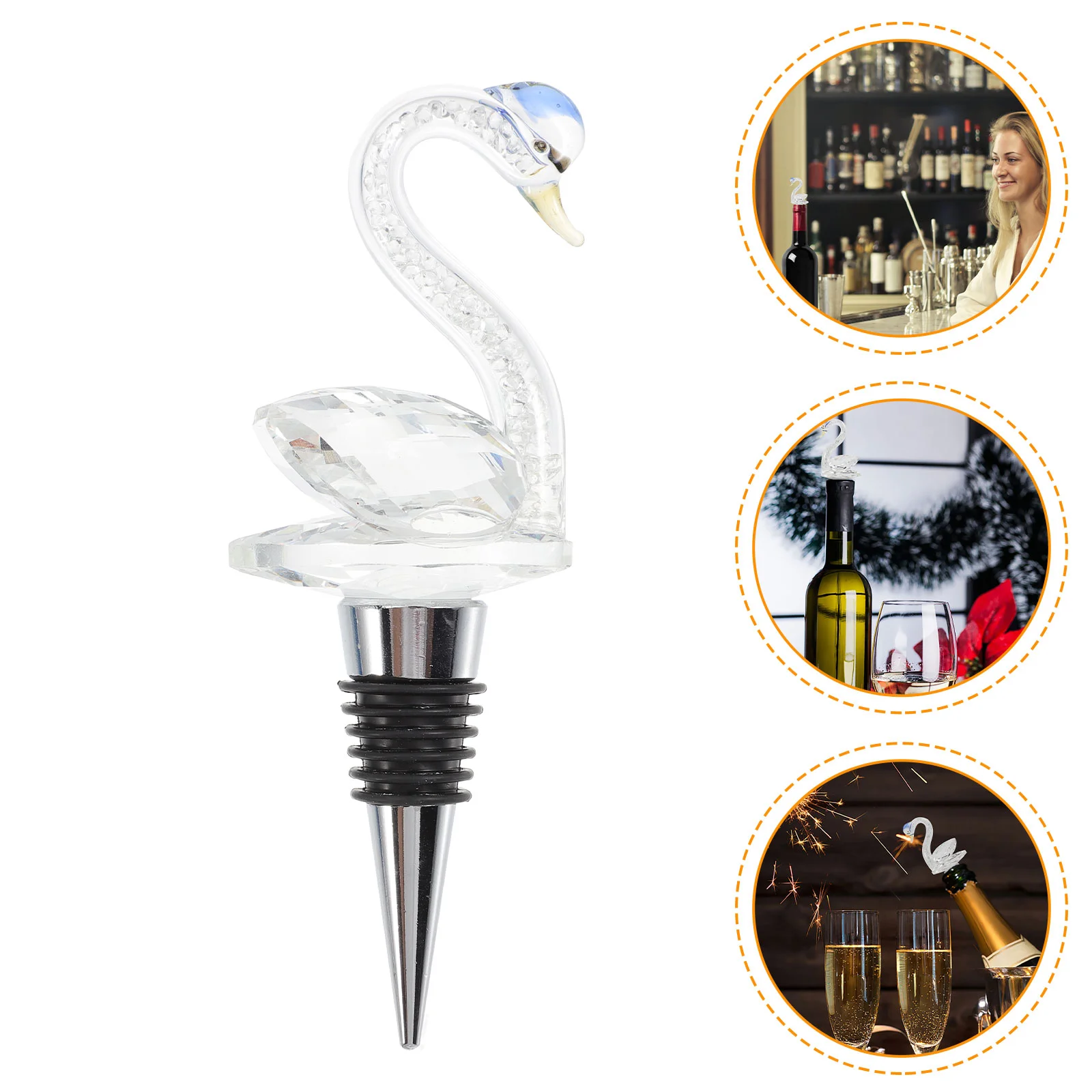 

Bottle Stopper Stoppers Saver Plug Swanparty Sealer Beverage Animalholiday Decorative Champagne Champagntransparent Beer Bottles