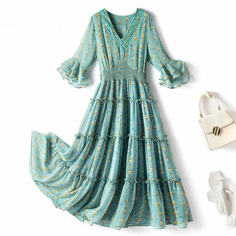 New Fashion Large Size XXXXL Fat Lady Clothing Summer Dress Women High Quality Elegant Party Long Loose Dresses Green