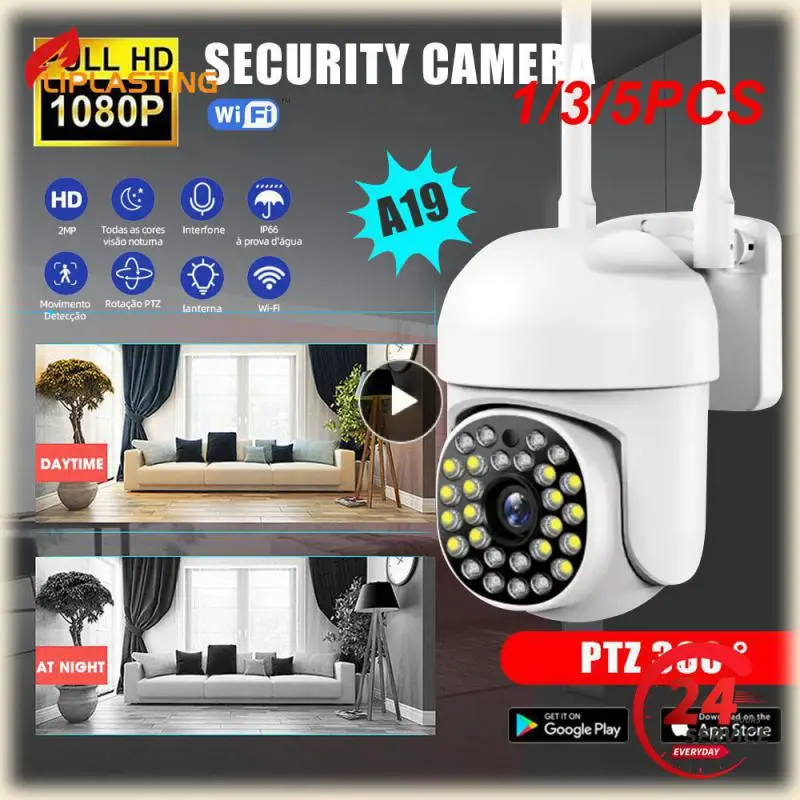 

1/3/5PCS 360 Degree Rotation Cctv Two-way Intercom Security Camera Noise Reduction Hd 1080p Surveillance Camera Smart Home