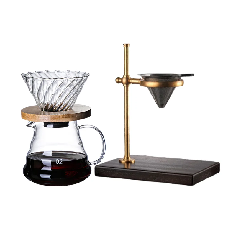 

Набор кофейников V60 с держателем для фильтра, стеклянный кофейник Gao Peng