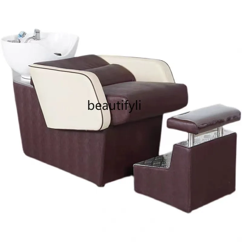 

Salon Bed Simple Lying Half Hair Salon for Hair Salon Barber Shop Shampoo Chair