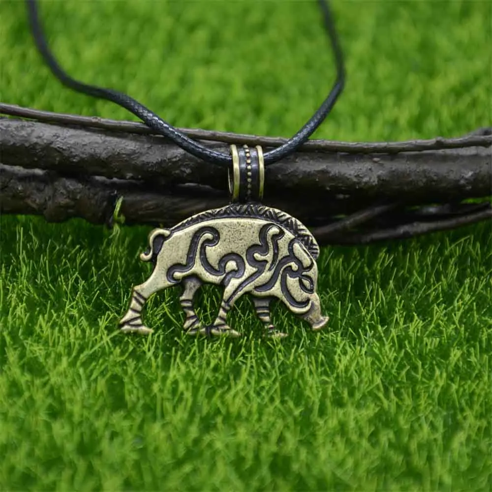 Подвеска со свиньей украшения в виде ирландских животных готическое ожерелье