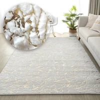 faux rabbit fur rug for living room large gold marble texture bedroom carpet soft plush mat for children luxury fluffy