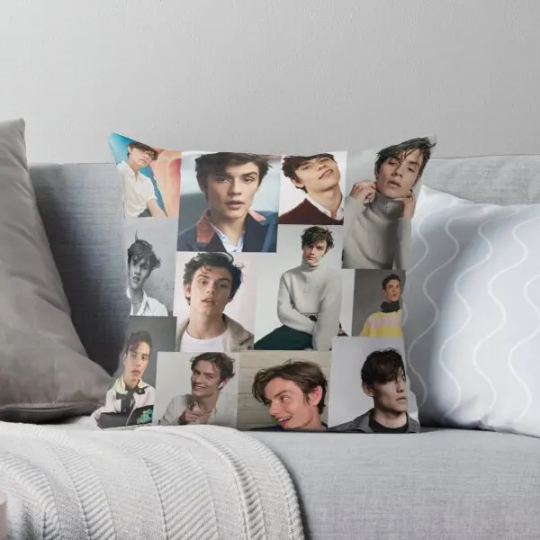 

Louis Partridge Collage Printing Throw Pillow Cover Decorative Car Home Fashion Decor Hotel Soft Bed Pillows not include